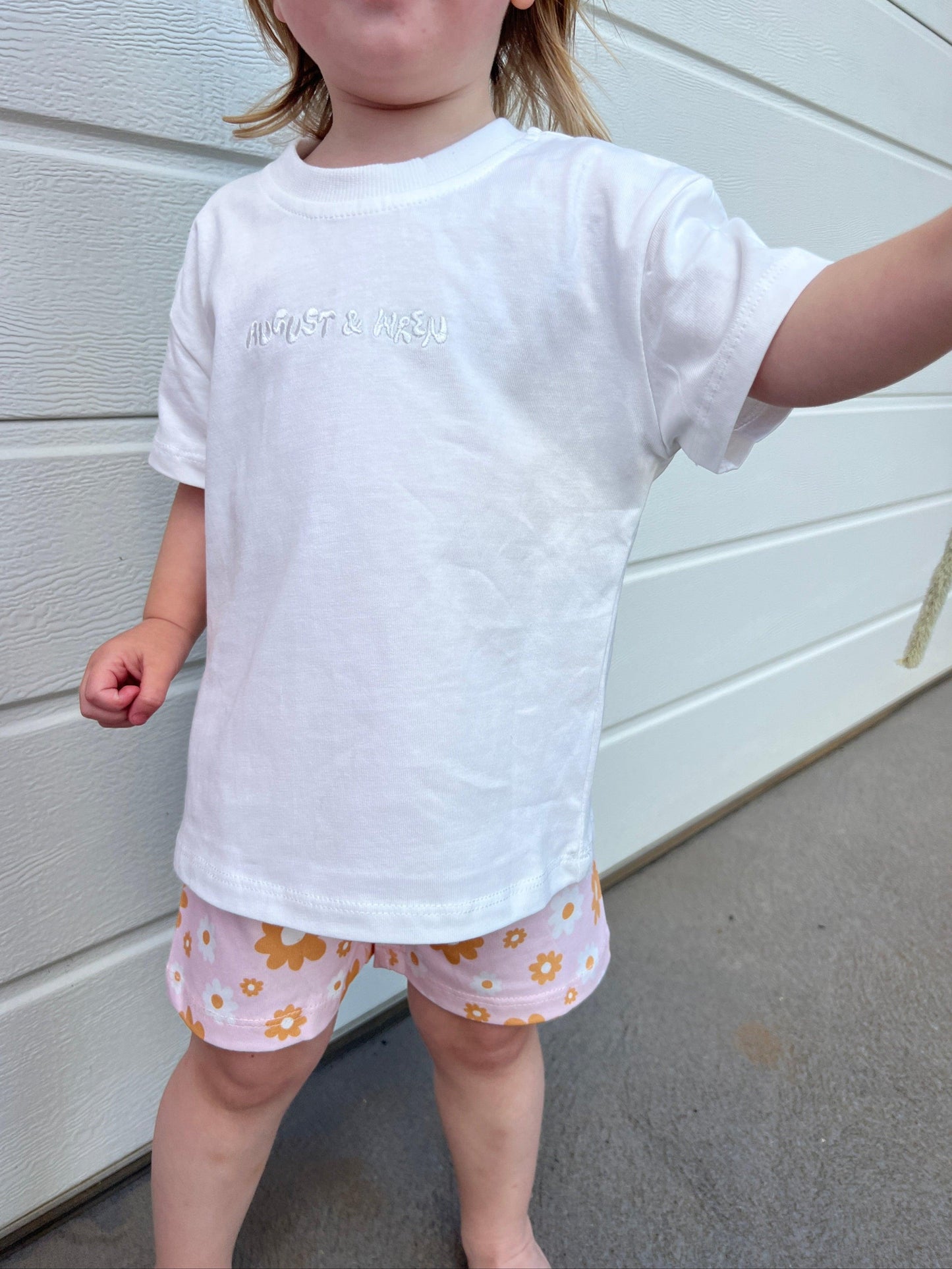 White Logo Tee