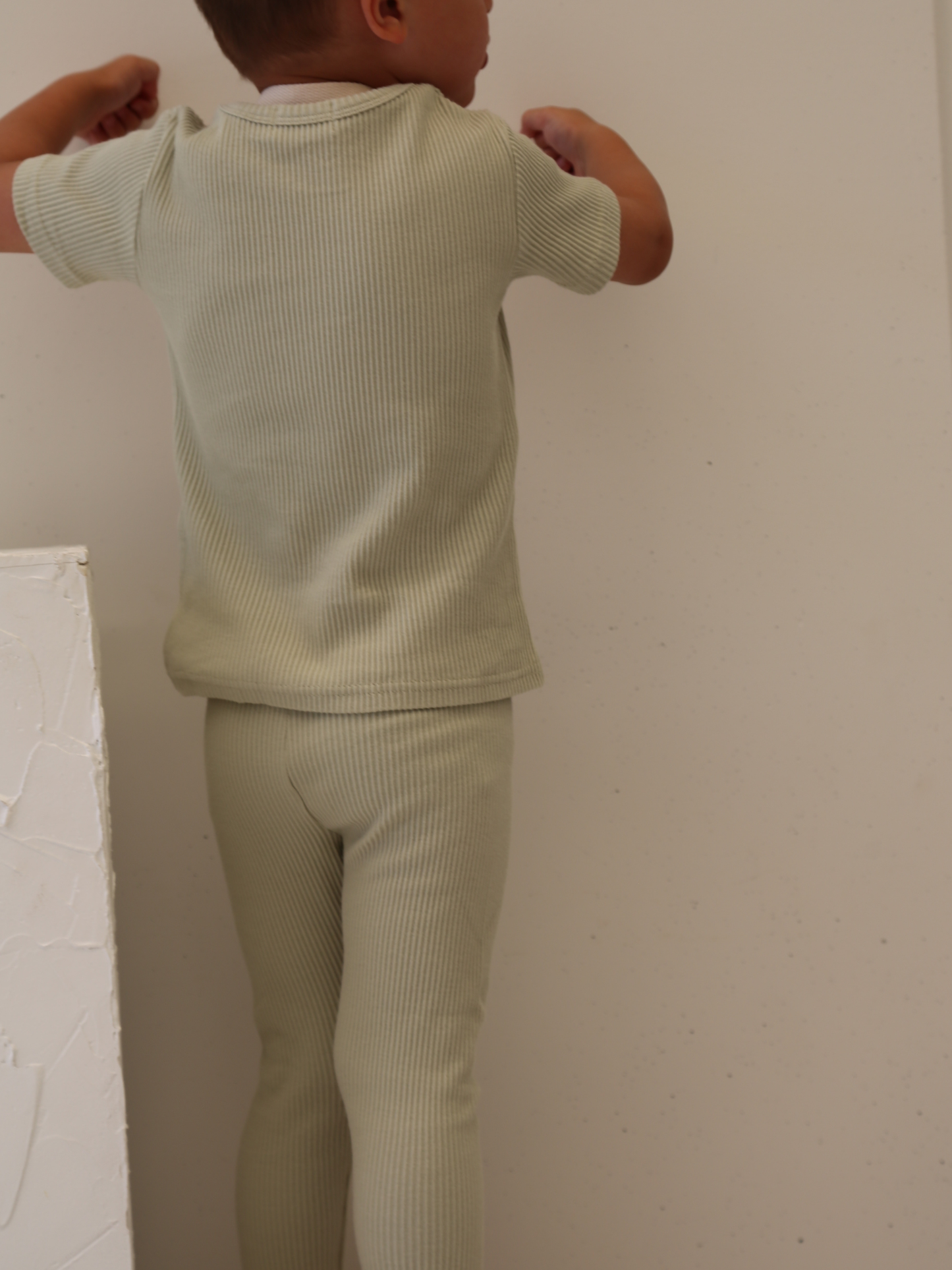 Essentials | Ribbed Tee | Olive