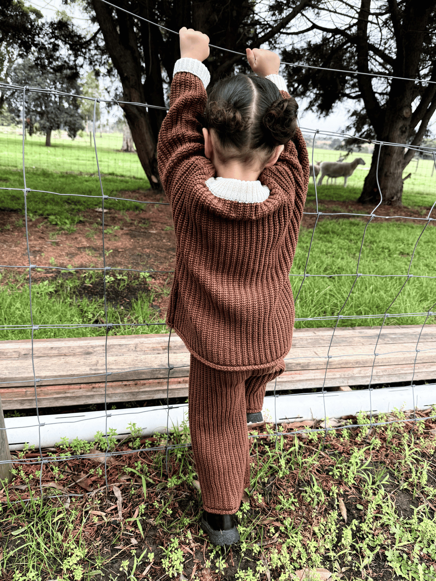 Chunky Knit Pants | Choc