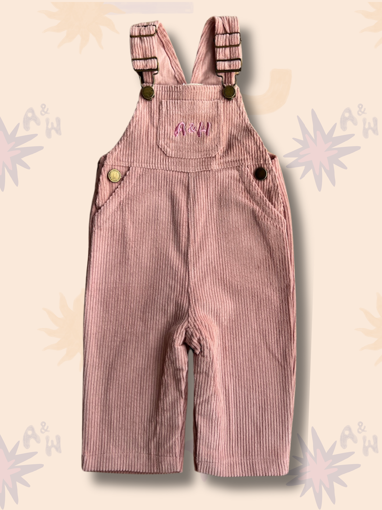 Corduroy Overalls | Pink