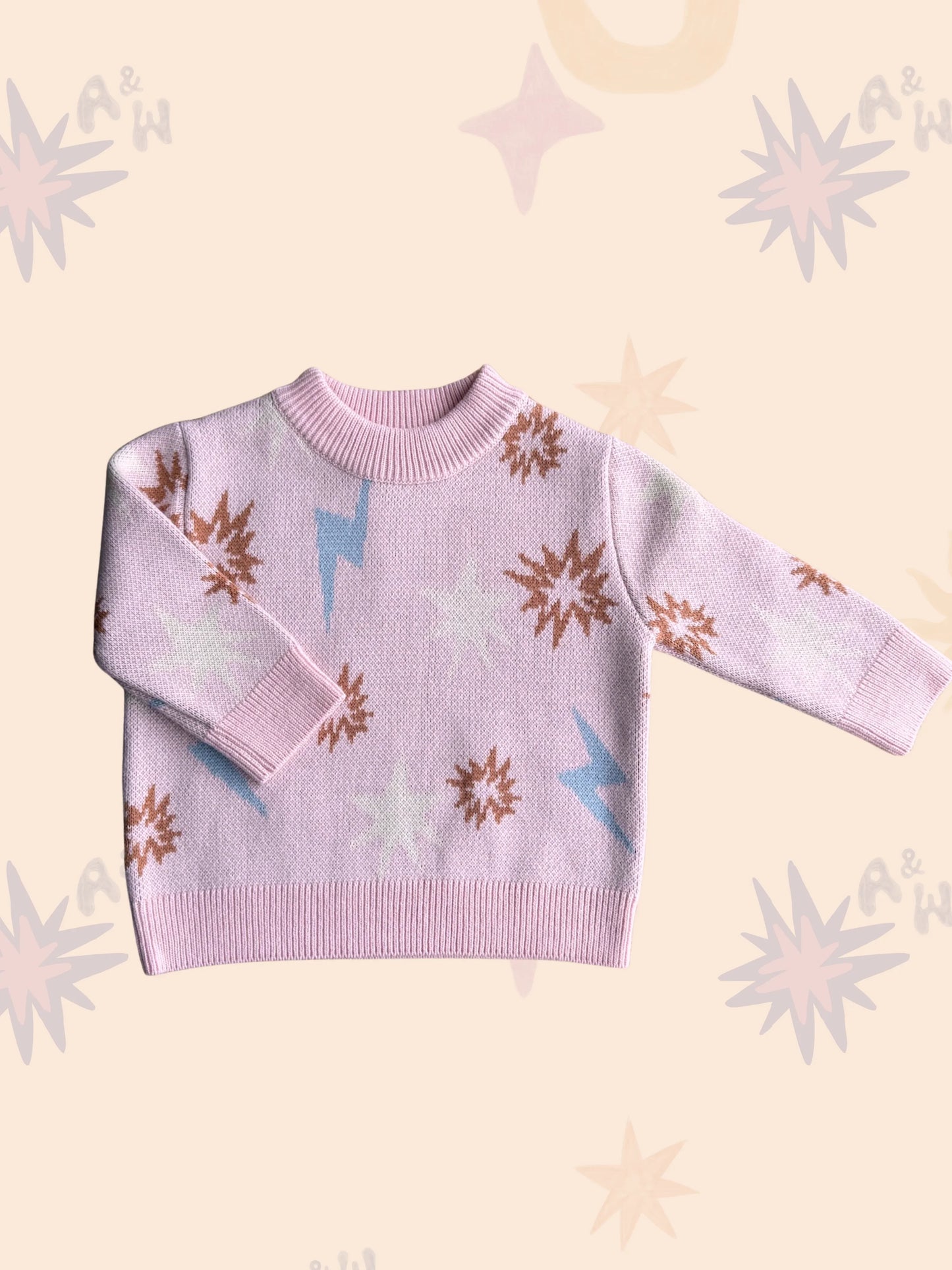 Leo Jacquard Knit Jumper | Pink