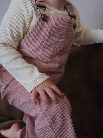 Corduroy Overalls | Pink