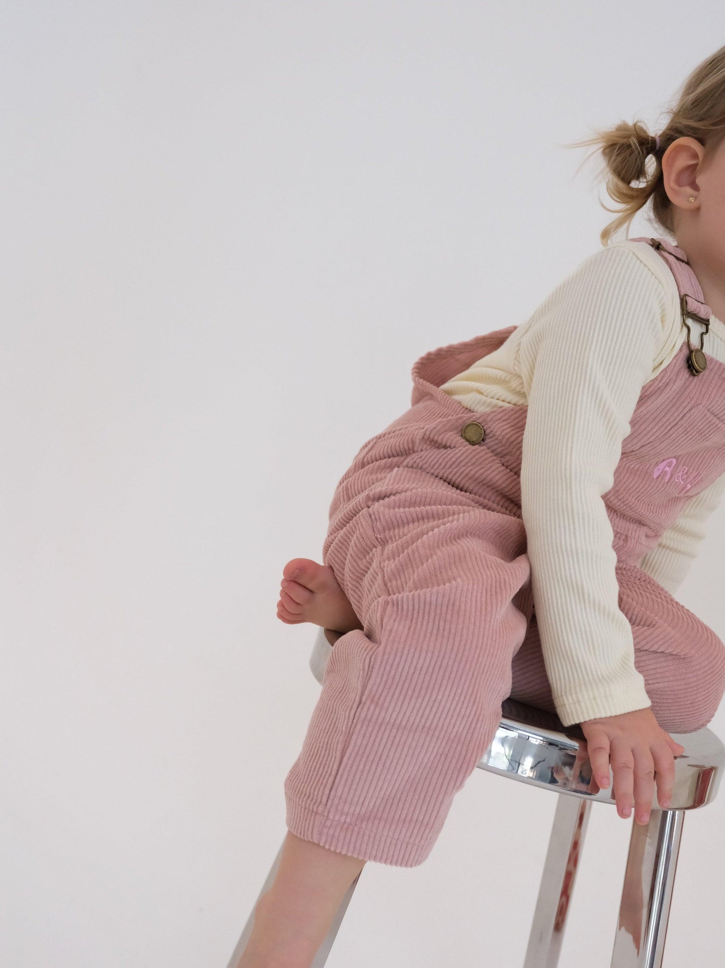 Corduroy Overalls | Pink