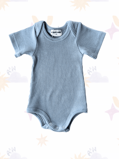 Essentials | Ribbed Bodysuit | Sky