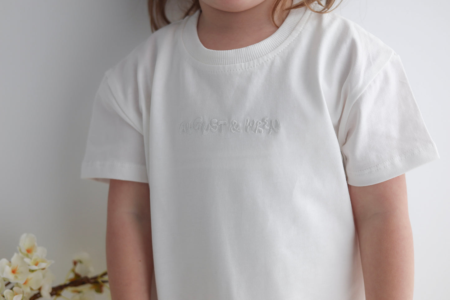 White Logo Tee