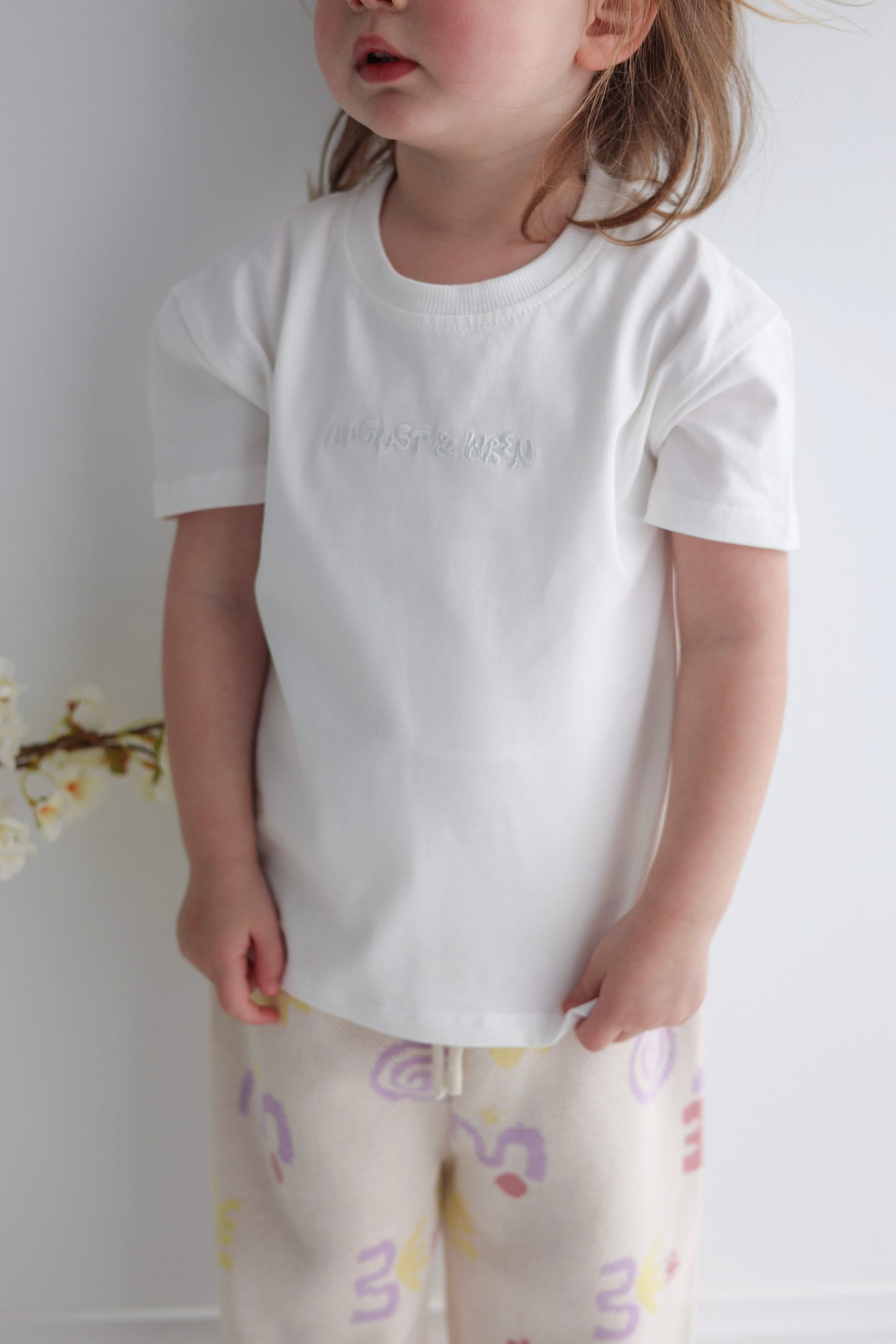 White Logo Tee