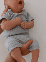 Essentials | Ribbed Bodysuit | Sky