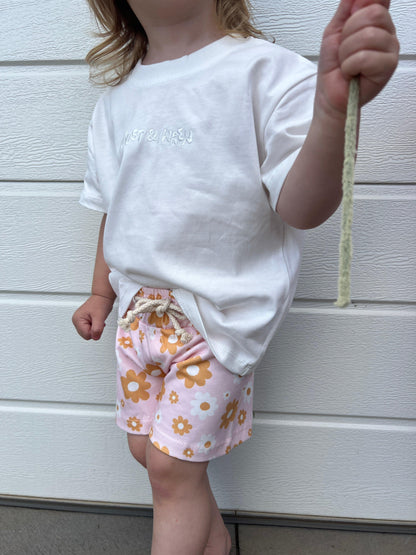 White Logo Tee