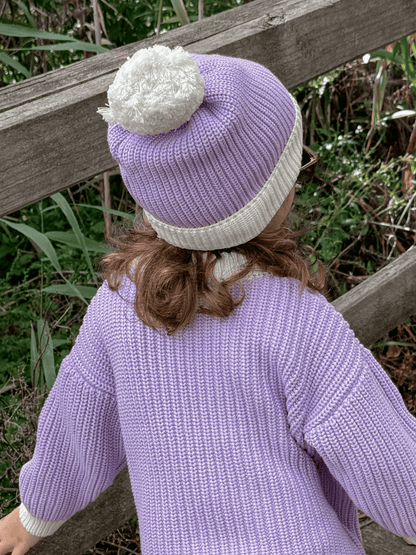 Chunky Knit Beanie | Lilac