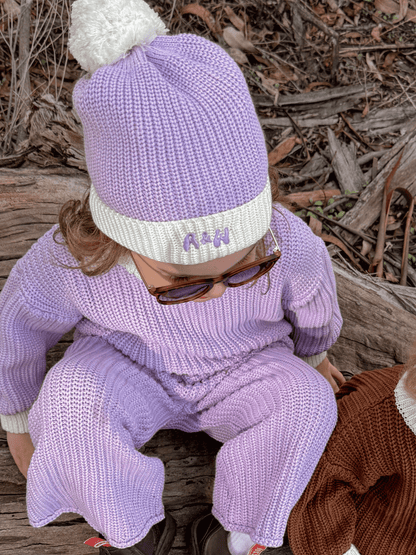 Chunky Knit Beanie | Lilac