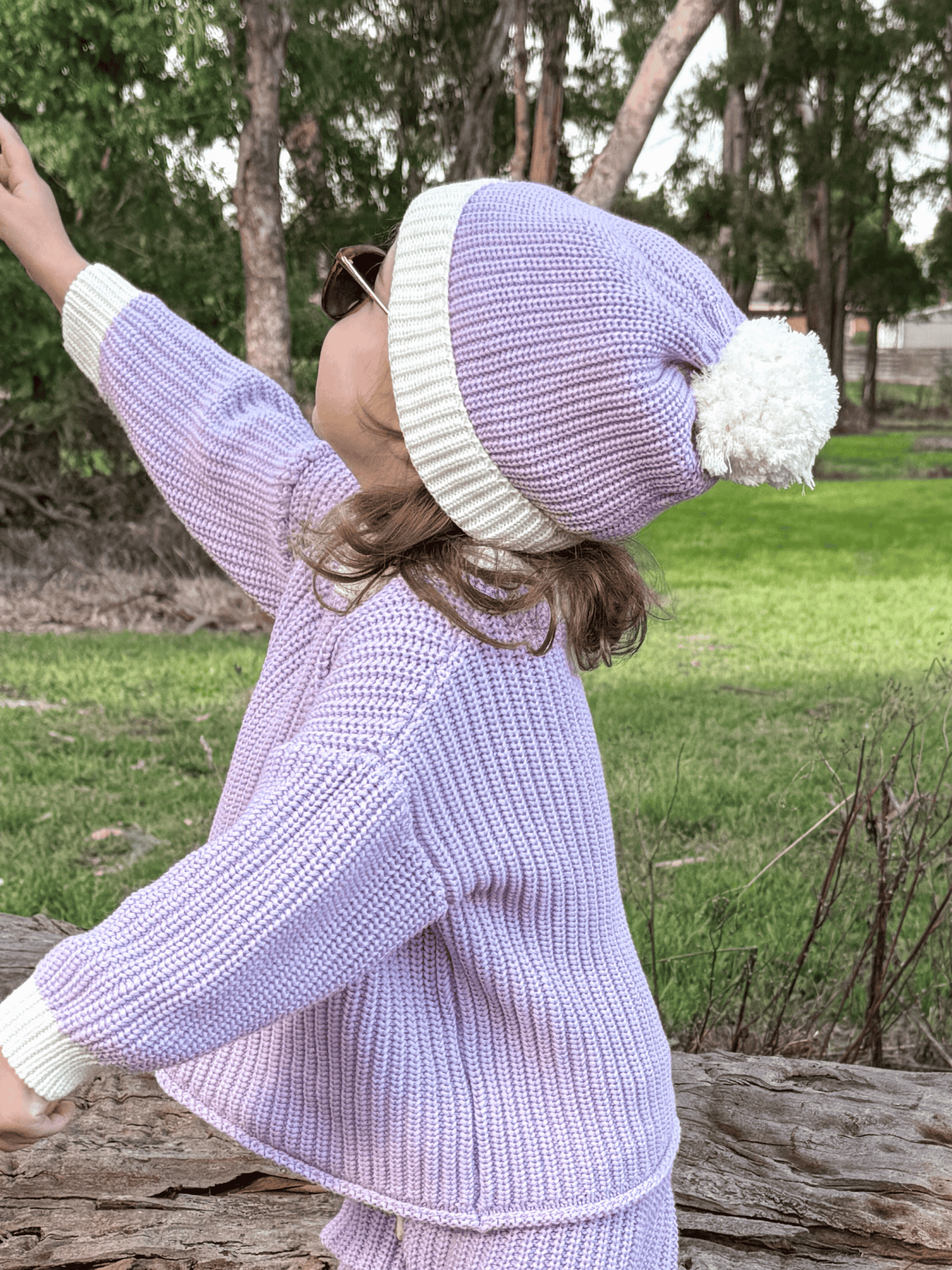Chunky Knit Beanie | Lilac