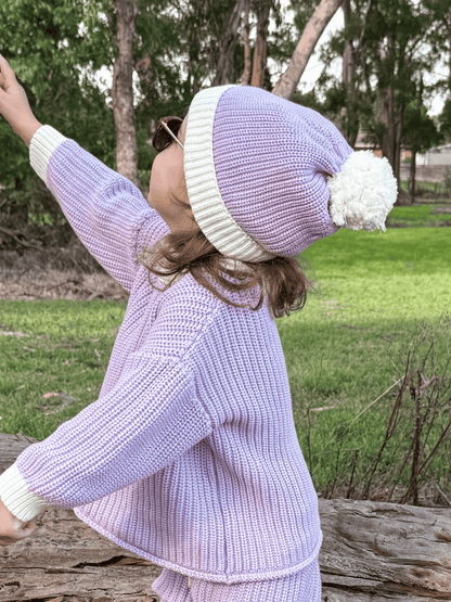 Chunky Knit Beanie | Lilac