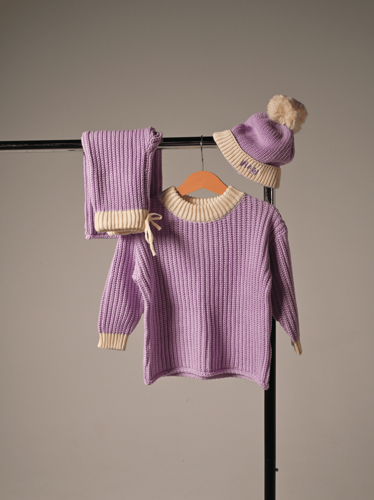 Chunky Knit Beanie | Lilac