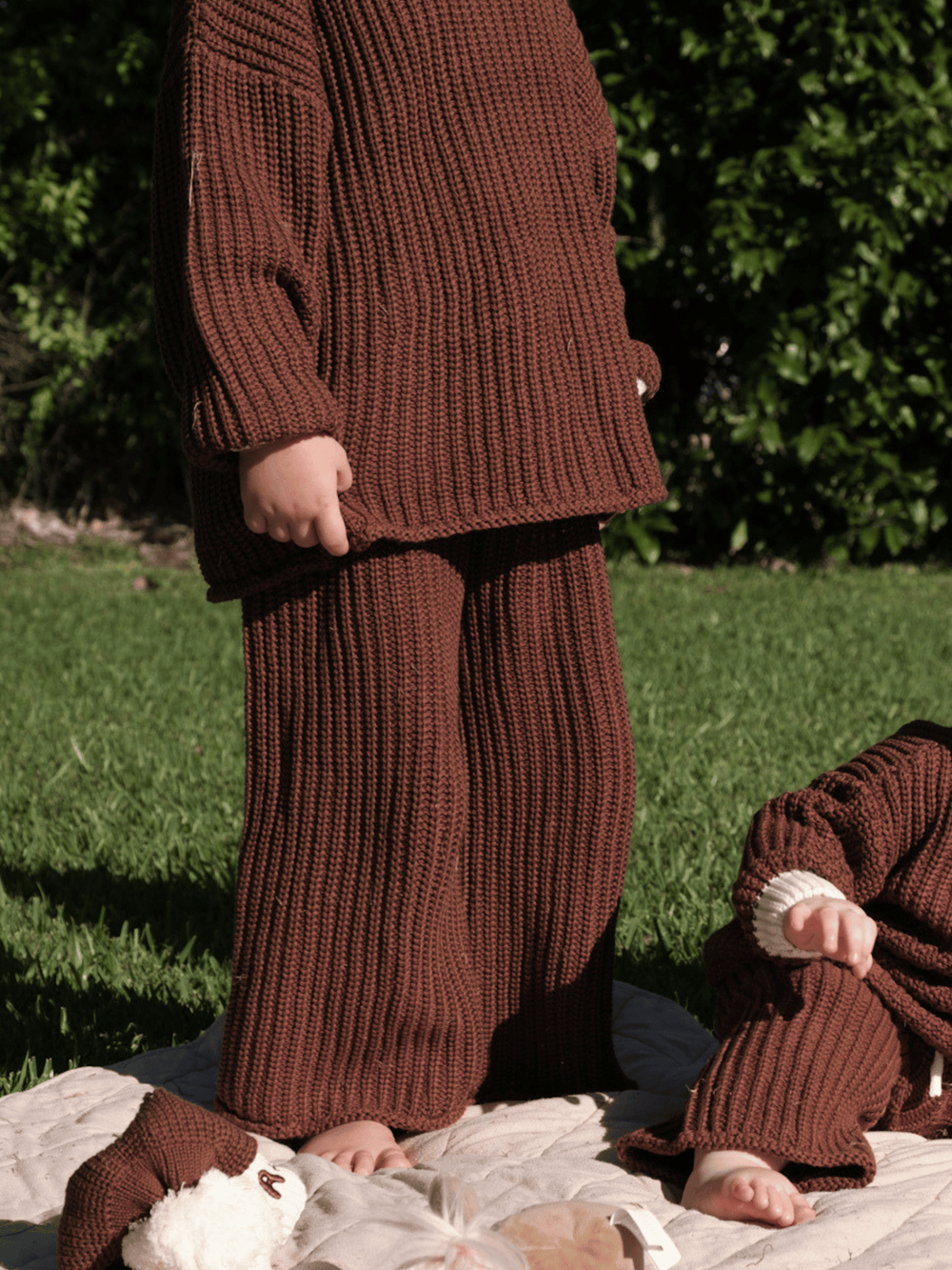Chunky Knit Pants | Choc