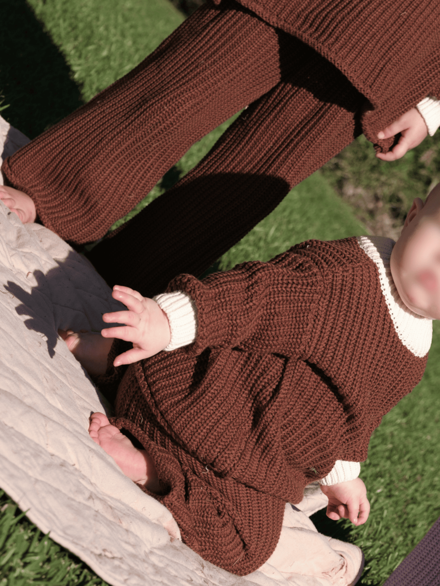 Chunky Knit Pants | Choc