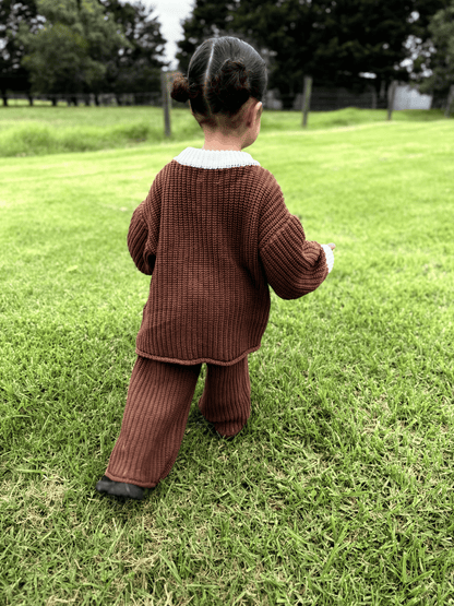 Chunky Knit Pants | Choc