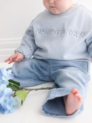 Organic Cotton French Terry Crew Neck | Kids | Blue