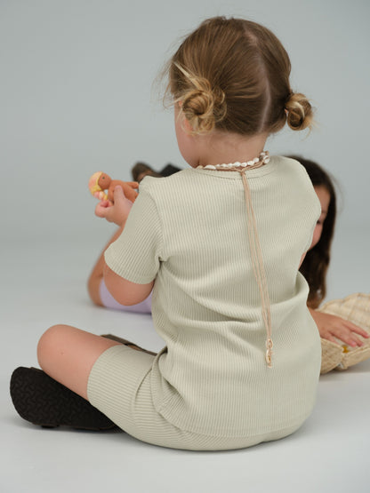 Essentials | Ribbed Bike Shorts | Olive