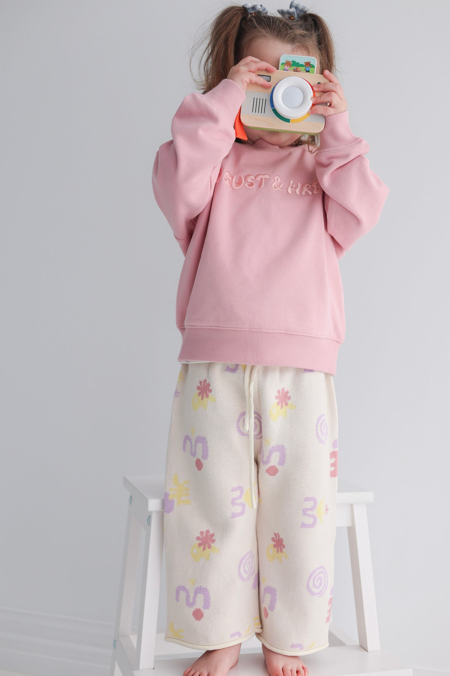 Organic Cotton French Terry Crew Neck | Kids | Pink