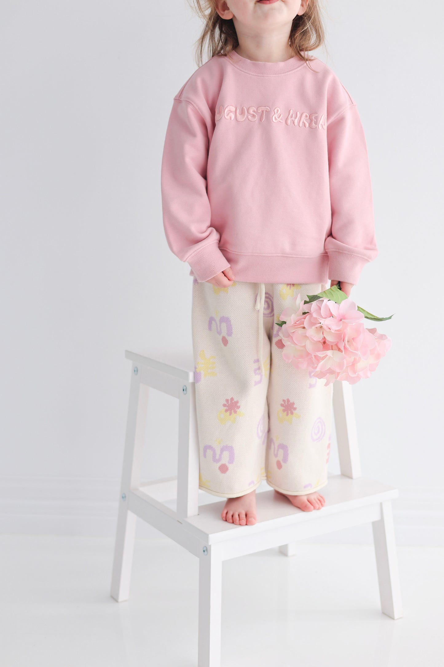 Organic Cotton French Terry Crew Neck | Kids | Pink