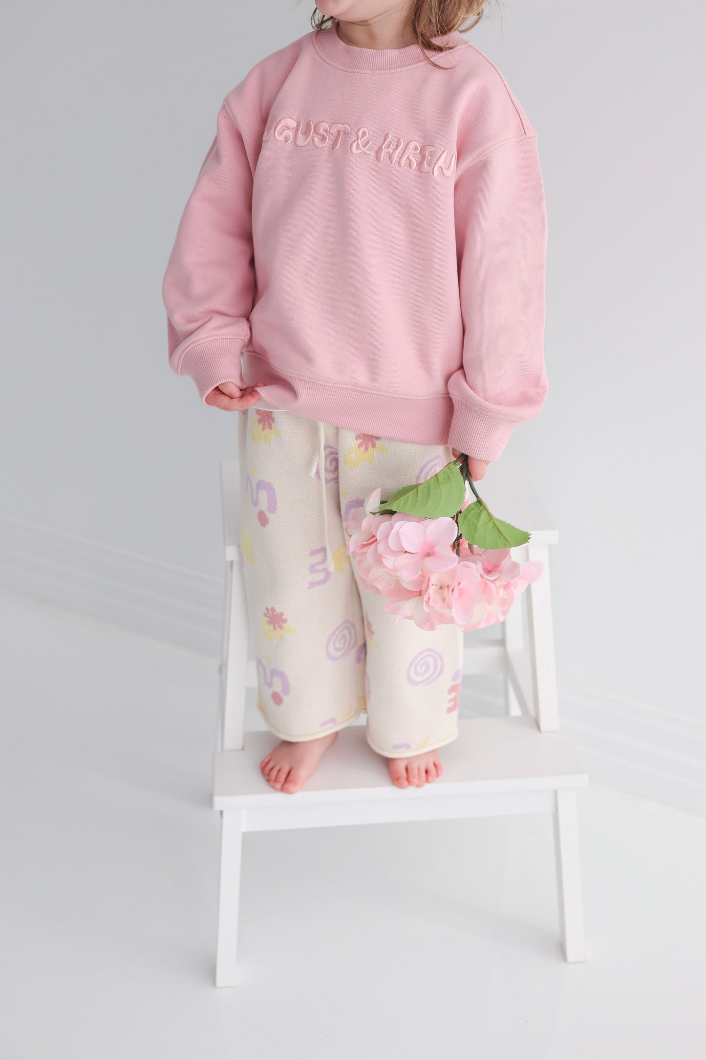 Organic Cotton French Terry Crew Neck | Kids | Pink