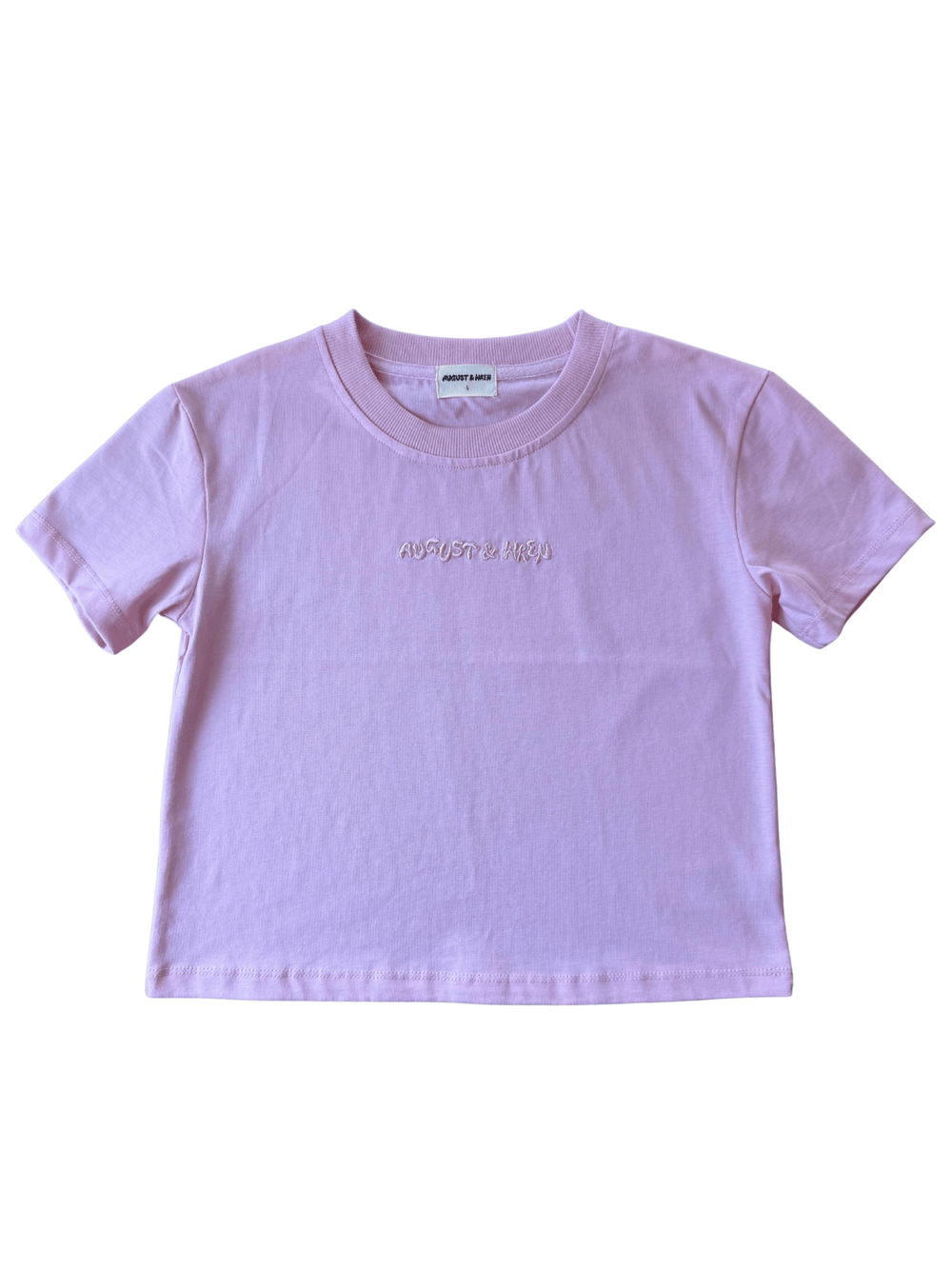 Pink Boxy Logo Tee