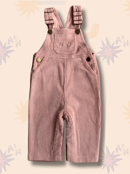 Corduroy Overalls | Pink
