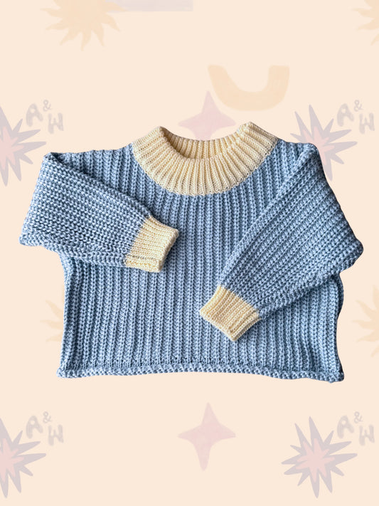 Chunky Knit Jumper | Blue