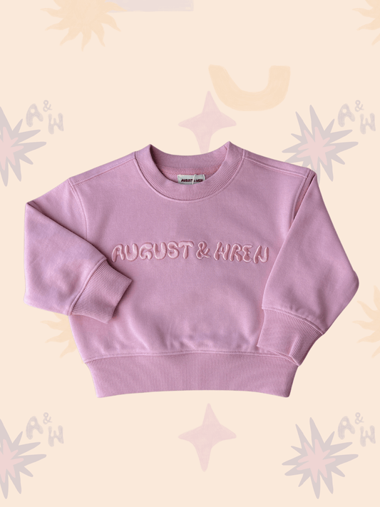 Organic Cotton French Terry Crew Neck | Kids | Pink