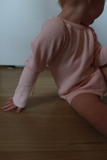 Essentials | Ribbed Long Sleeve Bodysuit | Navy
