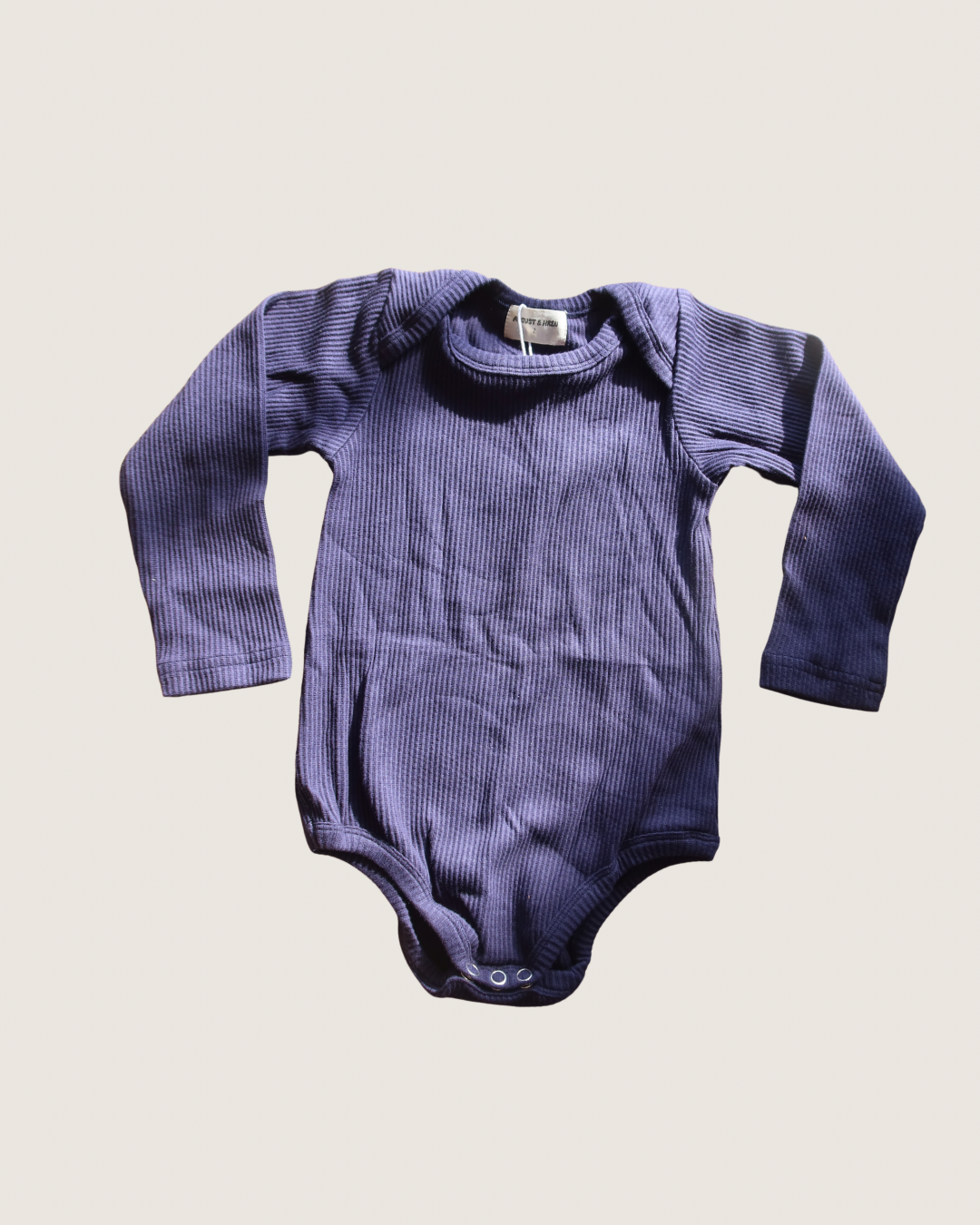 Essentials | Ribbed Long Sleeve Bodysuit | Navy