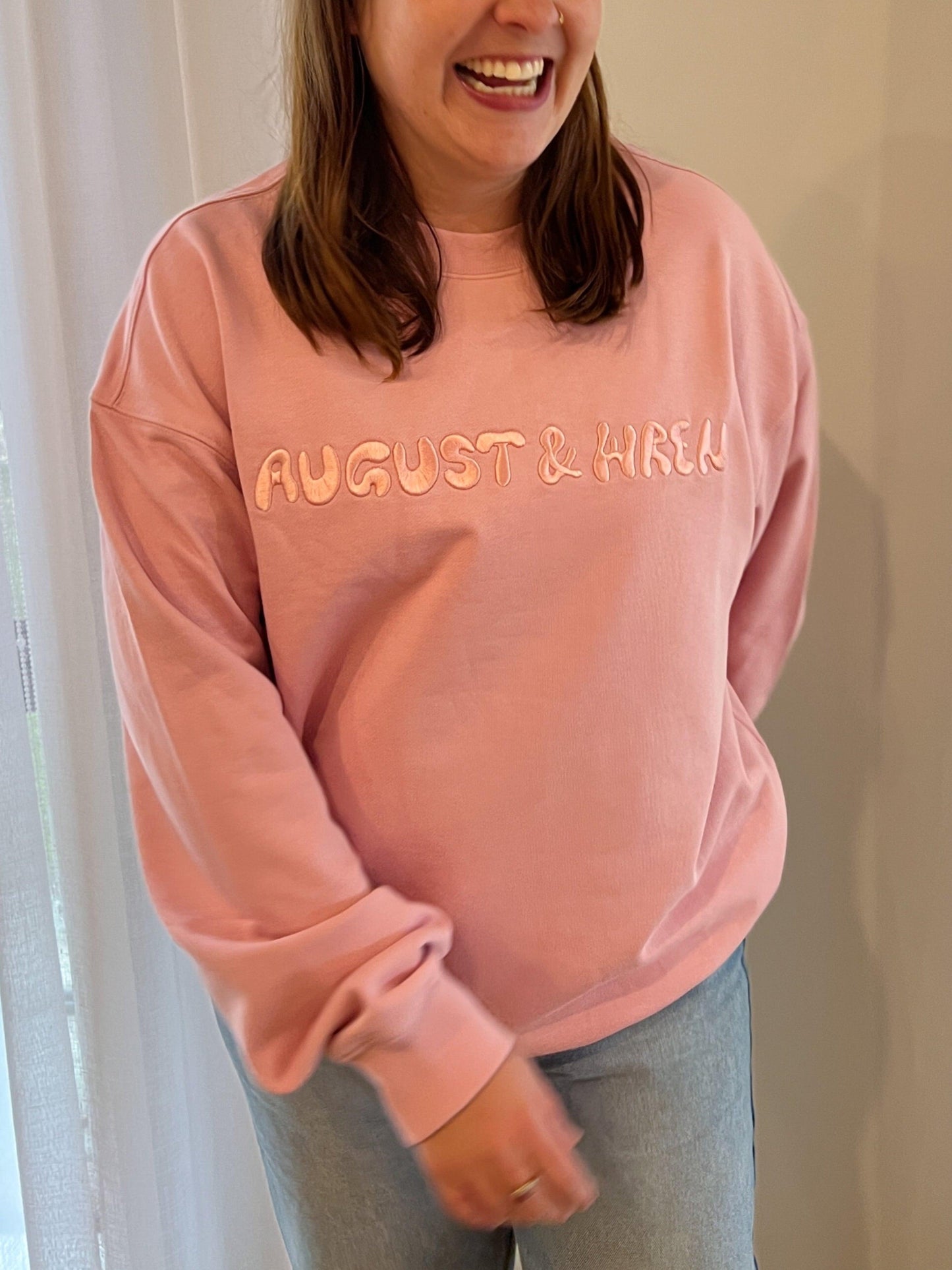 Organic Cotton French Terry Crew Neck | Adults | Pink
