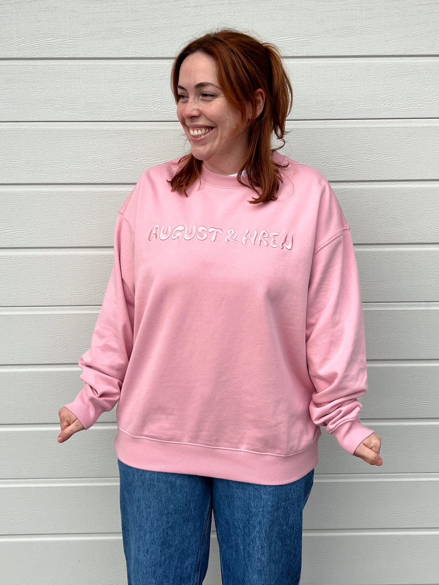 Organic Cotton French Terry Crew Neck | Adults | Pink