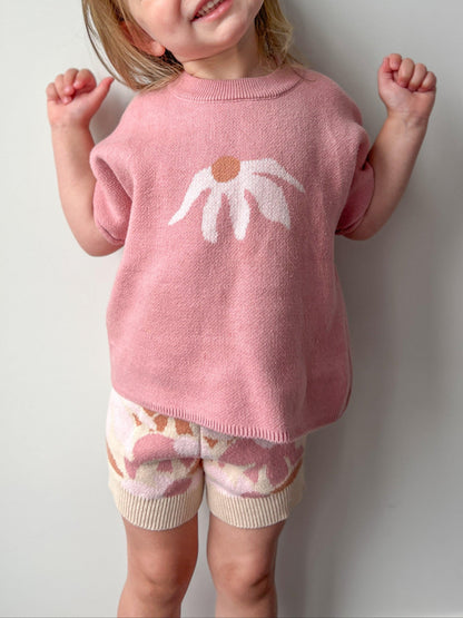 Daisy Pops Knit Shorts