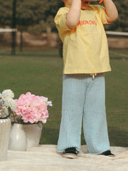 Chunky Knit Pants | Blue