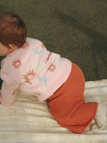 Leo Jacquard Knit Jumper | Pink
