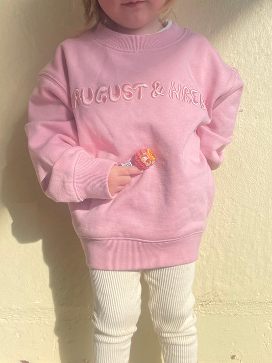 Organic Cotton French Terry Crew Neck | Kids | Pink