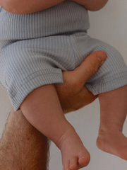 Essentials | Ribbed Bike Shorts | Sky