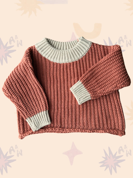 Chunky Knit Jumper | Rust